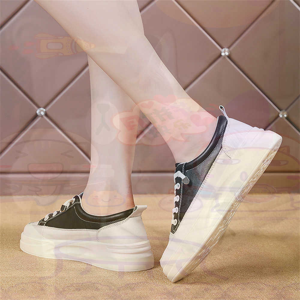 Formal Men Daily Wear Slippers - Lace-up chunky mocassins mulher skate sapatos