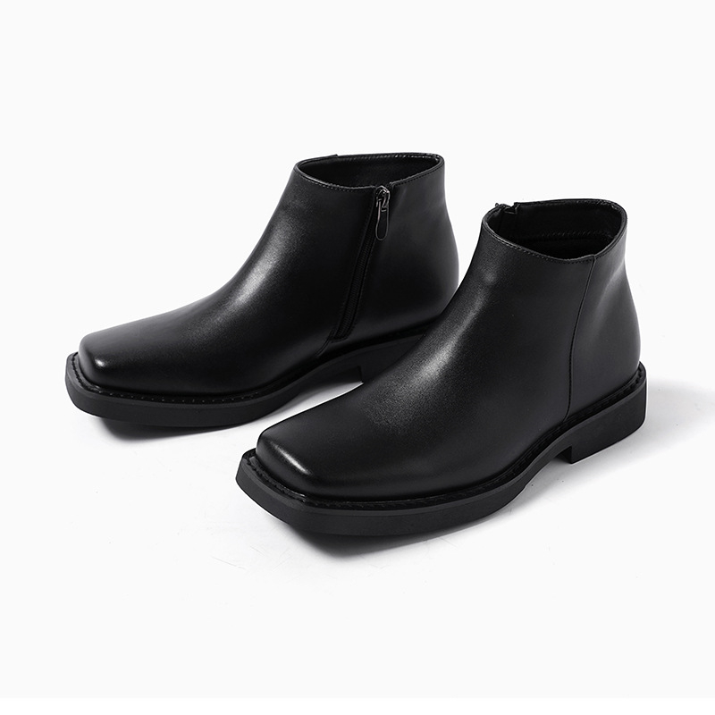 Men Formal Wear With Boots - Moda de luxo preto masculino sapatos