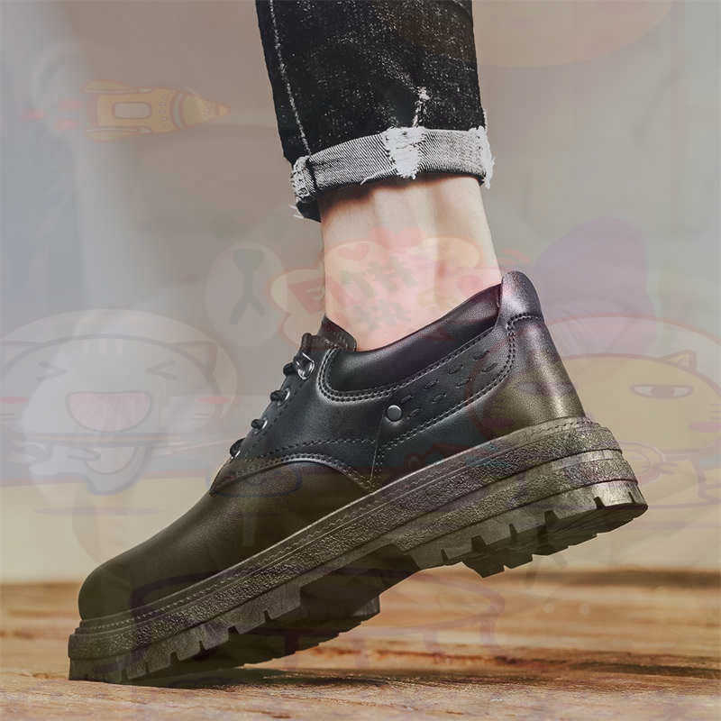 Formal Men Daily Wear Slippers - Escuro natural couro moda formadores tênis