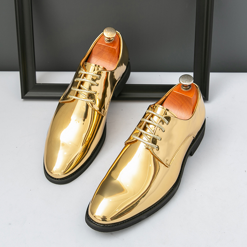 Men Formal Wear Brands - Sapatos Derby Masculinos Elegantes, Casuais, Confortáveis