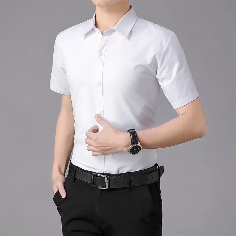 Men Formal Wear For Summer - Verão fino camisa branca de manga