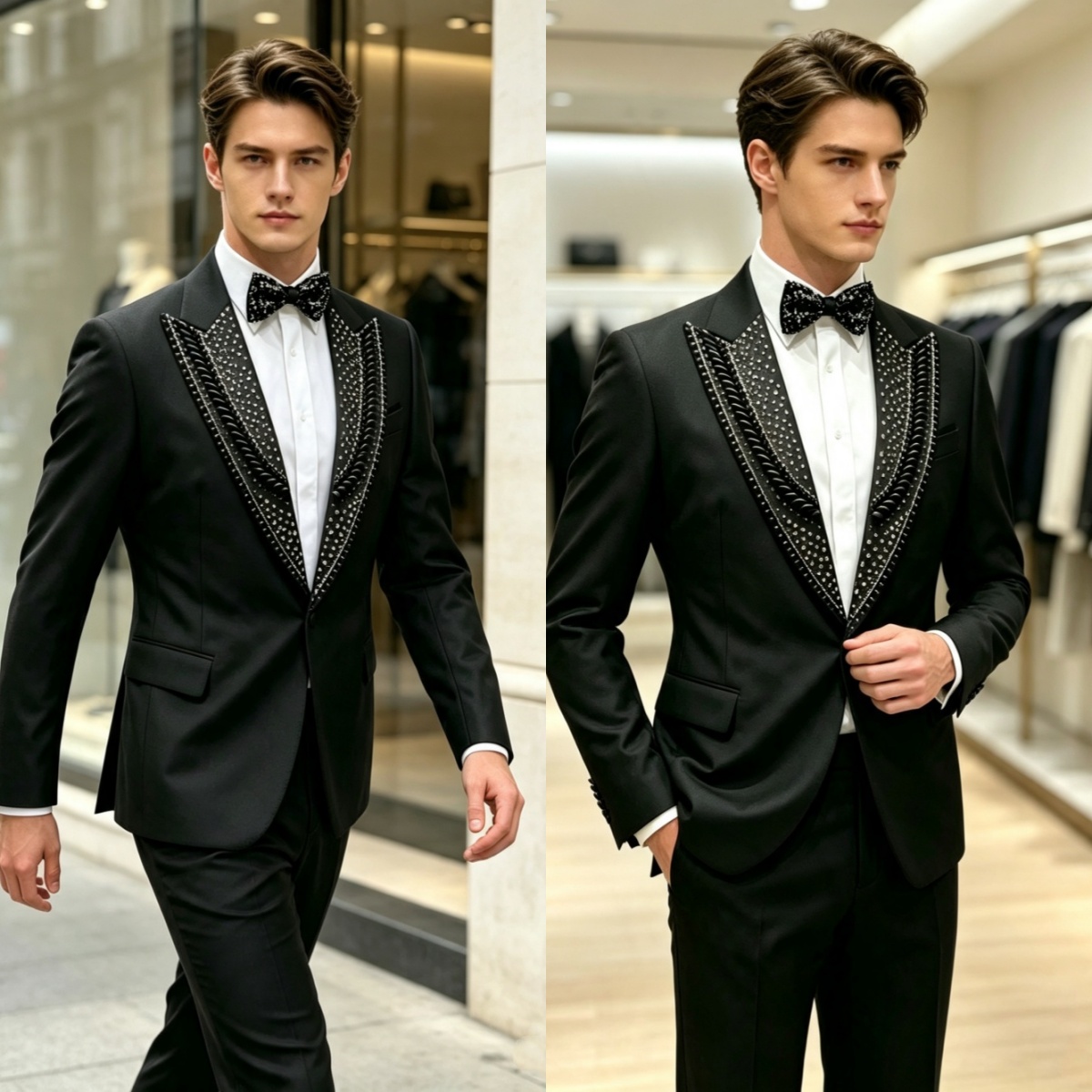 Men'S Formal Wear For Graduation - Ternos Formais de Casamento com Strass,