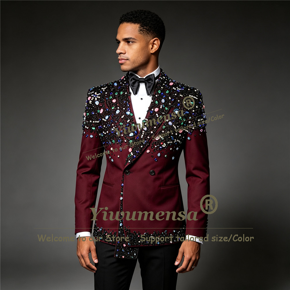 Men Formal Wear Wedding Guest - Conjunto de fato de noivo de
