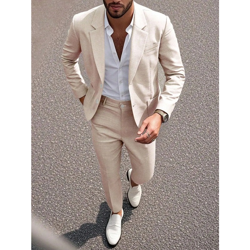 Conjunto de Terno e Calças par - Large Men Formal Wear avaliação e preço
