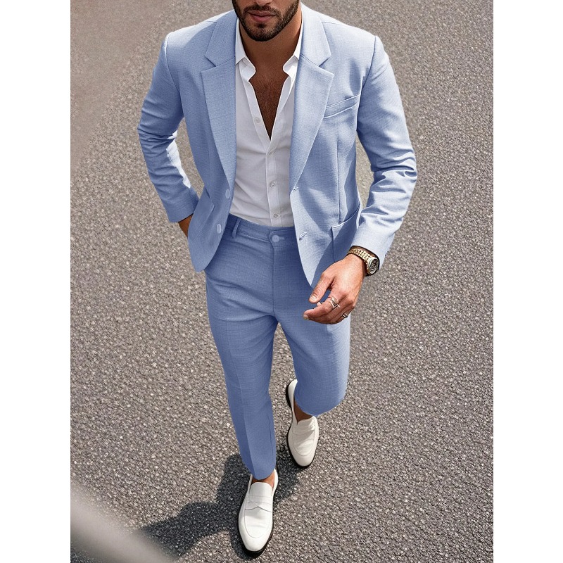 Conjunto de Terno e Calças par - Large Men Formal Wear avaliação e preço