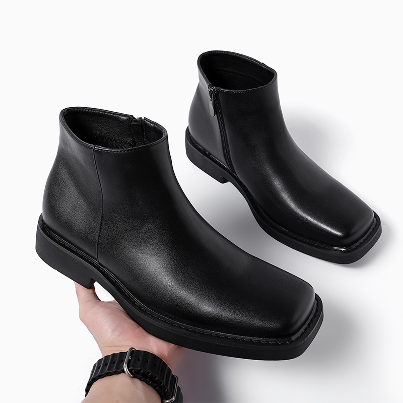 Moda de luxo preto masculino s - Men Formal Wear With Boots avaliação e preço