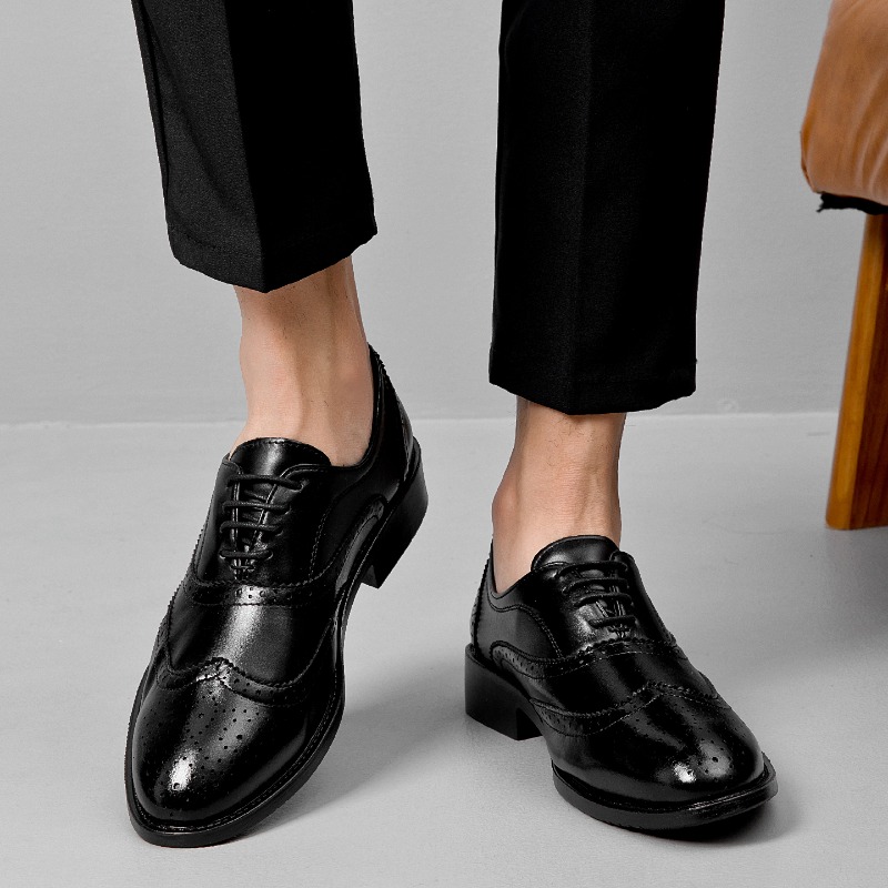 Sapatos de Couro Formais Cláss - Men Formal Wear For Summer avaliação e preço