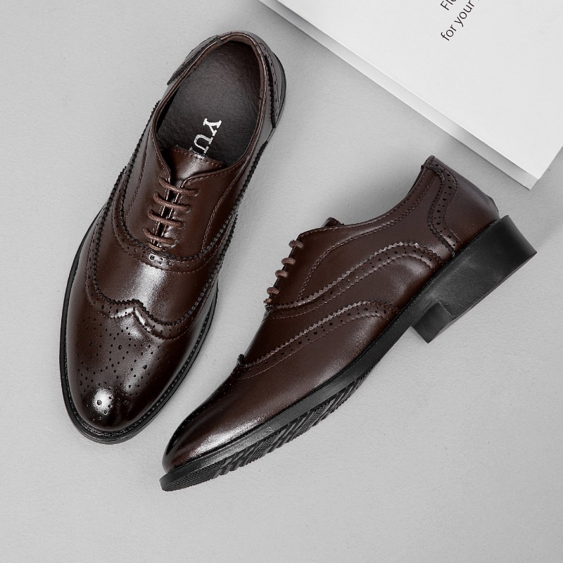 Sapatos de Couro Formais Cláss - Men Formal Wear For Summer avaliação e preço