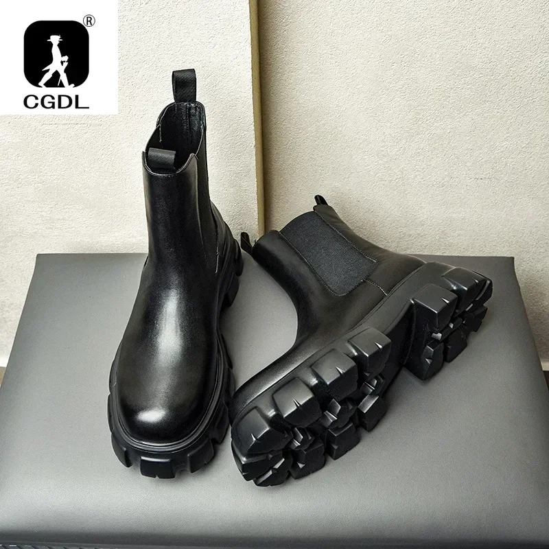 Bota masculina de sola grossa  - Men Formal Wear With Boots avaliação e preço