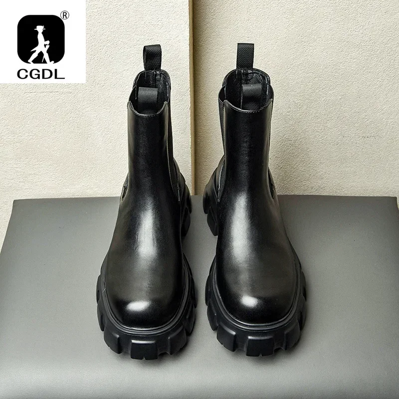 Bota masculina de sola grossa  - Men Formal Wear With Boots avaliação e preço