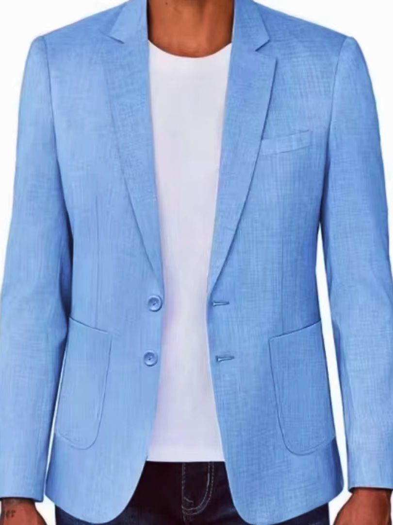 Blazer Masculino Slim Fit Bege - Men Formal Wear For Summer avaliação e preço