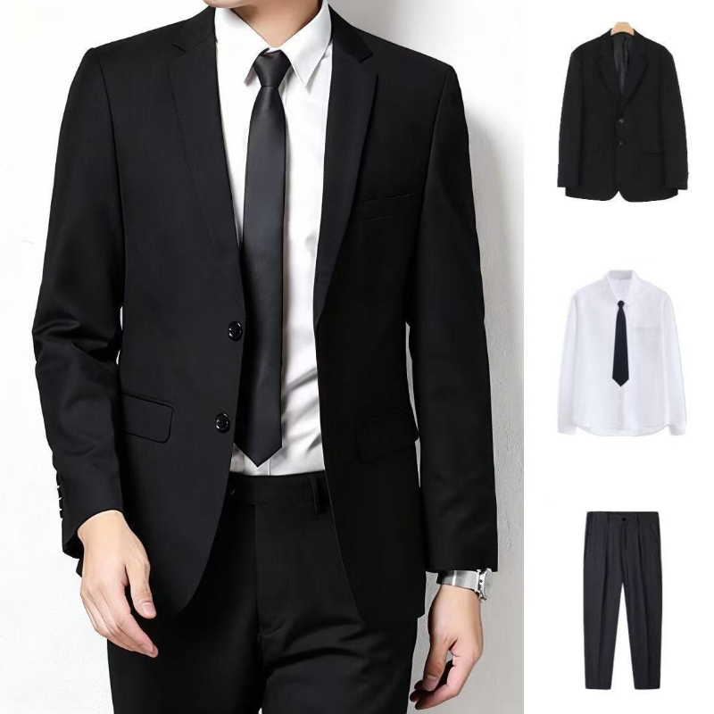 Conjunto de fato casual de est - Men'S Formal Wear For Graduation avaliação e preço