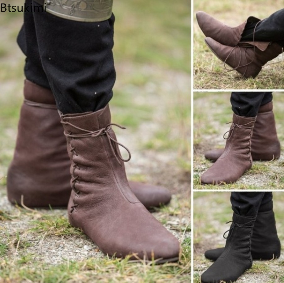 Botas Masculinas Medievais Ren - Men Formal Wear With Boots avaliação e preço