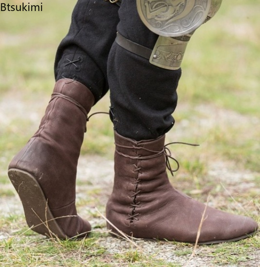 Botas Masculinas Medievais Ren - Men Formal Wear With Boots avaliação e preço