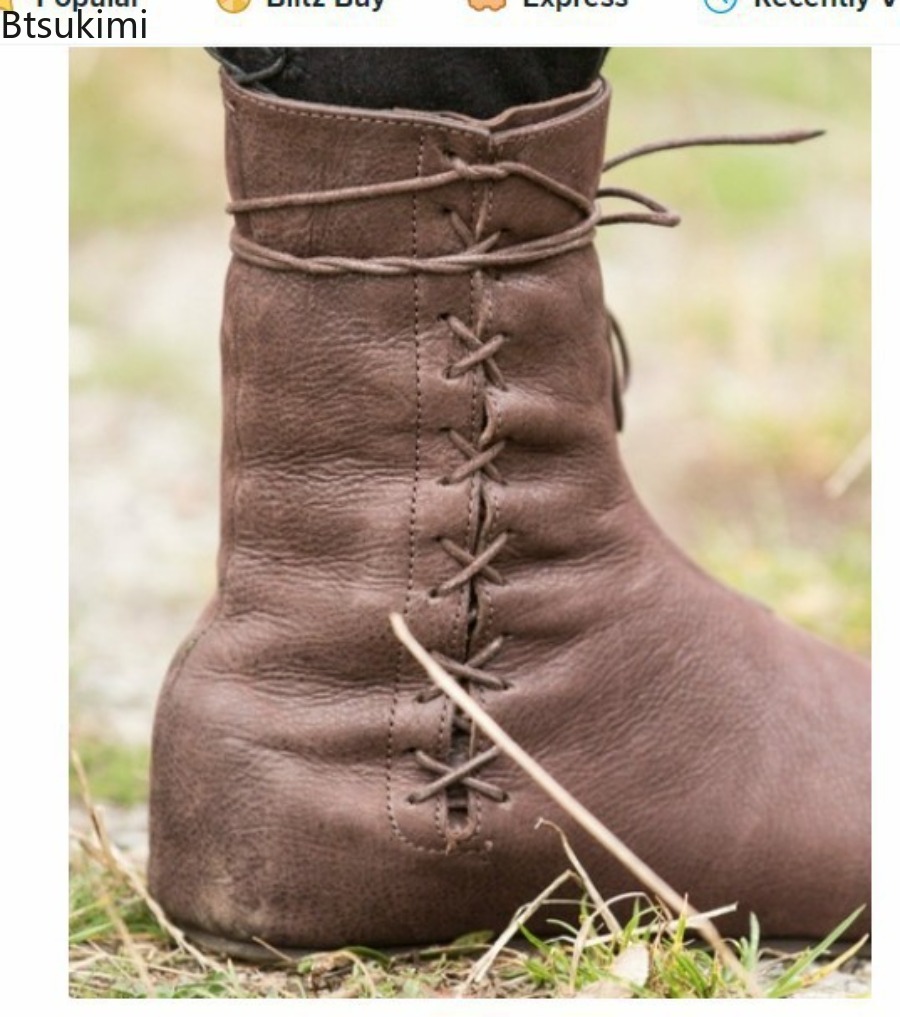 Botas Masculinas Medievais Ren - Men Formal Wear With Boots avaliação e preço