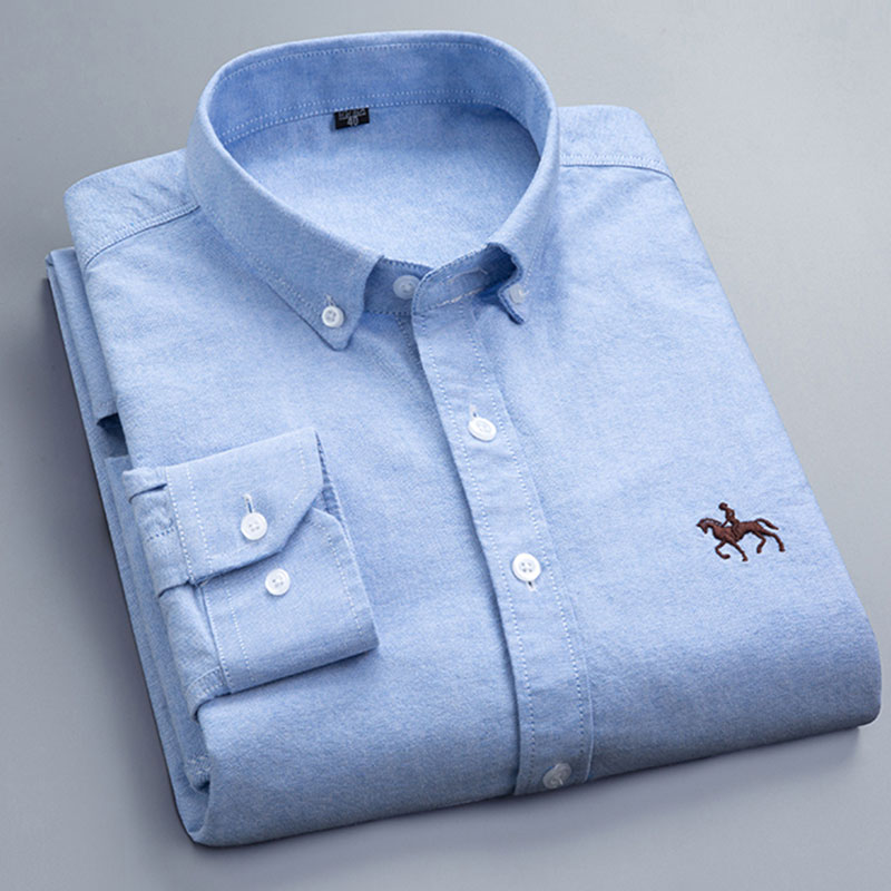 Camisa Oxford de manga comprid - Large Men Formal Wear avaliação e preço