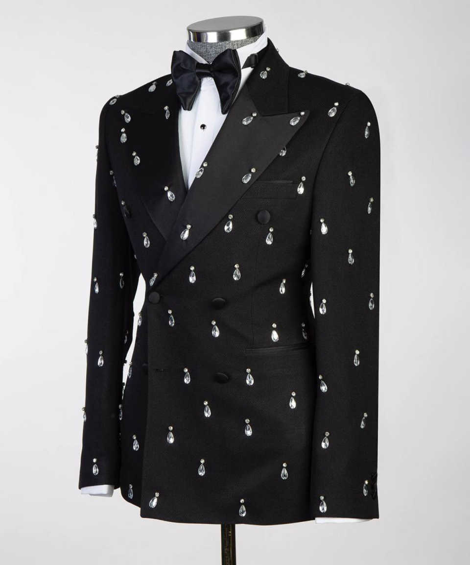 Grande cristal noivo casamento - Large Men Formal Wear avaliação e preço