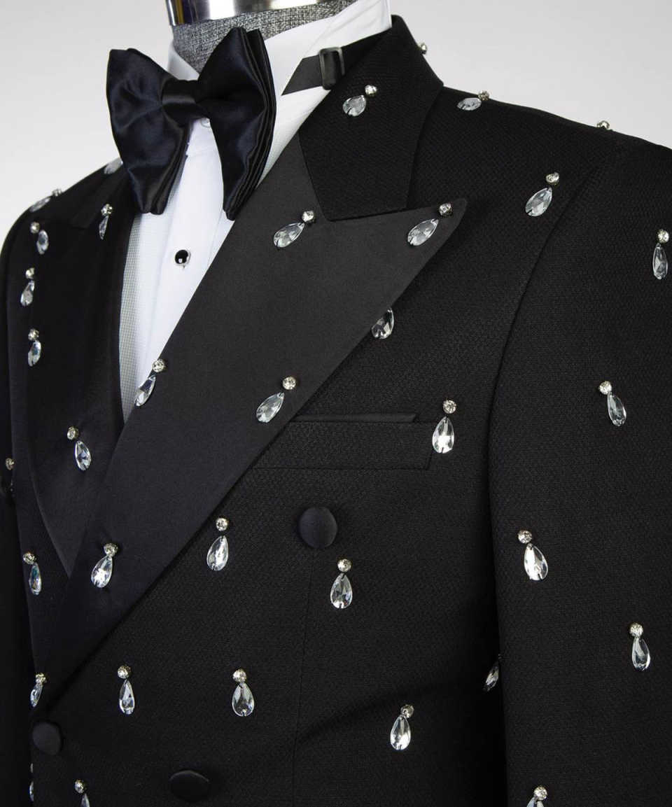 Grande cristal noivo casamento - Large Men Formal Wear avaliação e preço