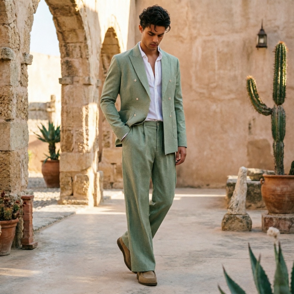 Ternos Masculinos de Linho Ver - Men Formal Wear Wedding Guest avaliação e preço